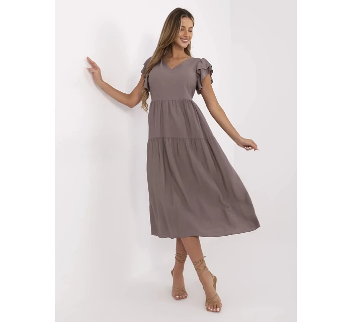 Sukienka MI SK model 21142015 ciemny bezowy - FPrice