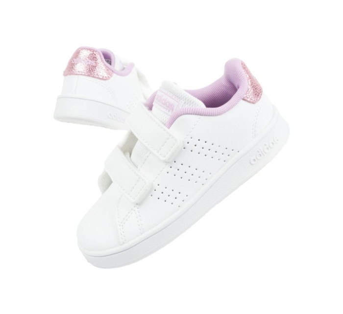 Dívčí sportovní obuv ADVANTAGE I Jr FZ0034 Bílá s růžovou - Adidas
