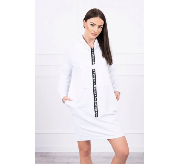 Šaty s kravatou bílé Šaty s kravatou bílé