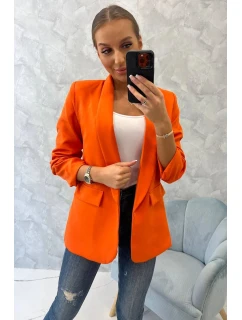 Sako s klopami elegantní oranžové