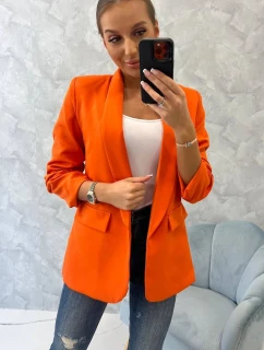 Sako s klopami elegantní oranžové