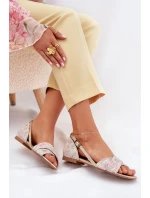 Kožené Plážové Sandály model 21702146 Béžové - Maciejka Kožené Plážové Sandály model 21702146 Béžové - Maciejka