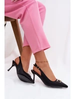 Dámské lodičky Sandály s ozdobným detailem Černé model 21937404 - Boto