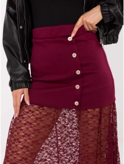 Spódnica MI SD model 21724563 bordowy - FPrice