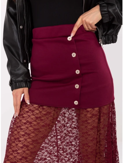 Spódnica MI SD model 21724563 bordowy - FPrice