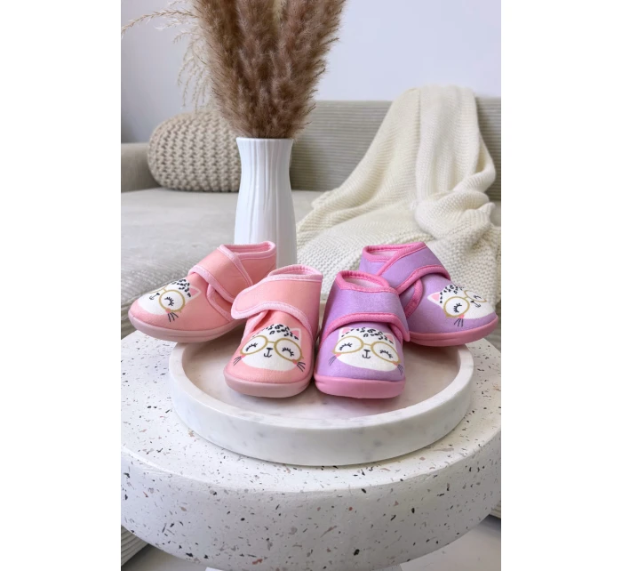 Dětské bačkory na suchý zip – růžové Katline Dětské bačkory na suchý zip – růžové Katline