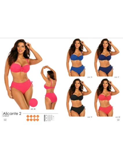 Dámské dvoudílné plavky Alicante 2 malinové model 18153543 - Self Dámské dvoudílné plavky Alicante 2 malinové model 18153543 - Self