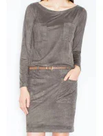 Šaty M452 olivově zelené - Figl