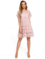 Dámské šaty model 18606655 Pudr růžová - Moe