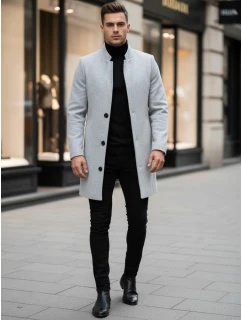 Pánský kabát šedý model 21963863 - Dstreet