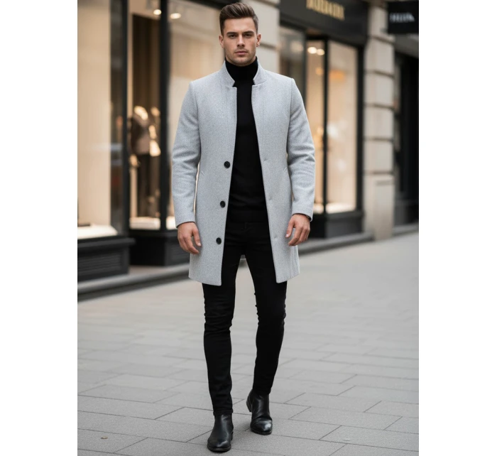 Pánský kabát šedý model 21963863 - Dstreet