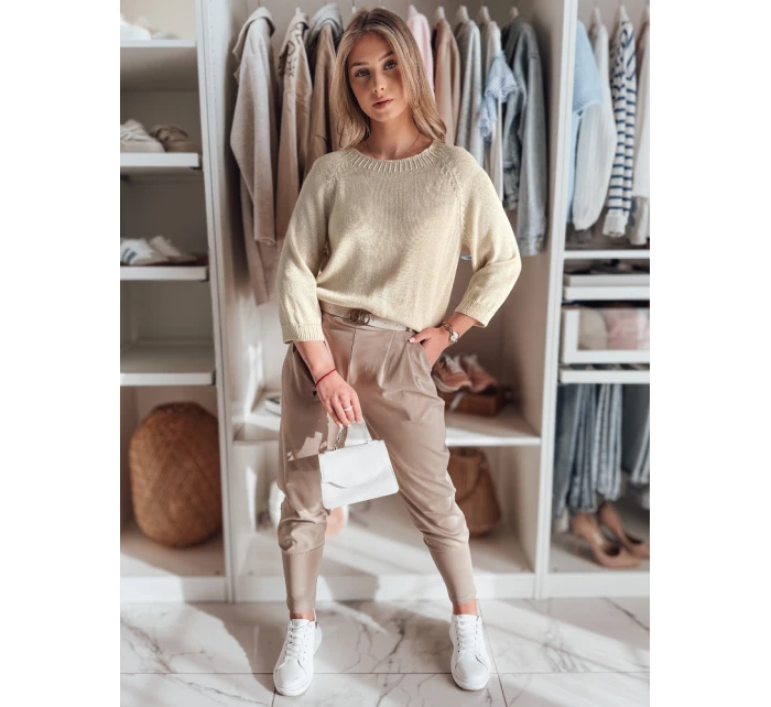 Dámský oversize svetr SOFTICAN béžový FashionStreet MY2432