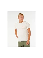 Pánské tričko RIP CURL Vaporcool Search 3 Stacks Tee, bílé Pánské tričko RIP CURL Vaporcool Search 3 Stacks Tee, bílé
