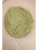 Dámská zimní čepice z vlny volného střihu s ozdobným vzorem model 21878077 khaki - K-Fashion Dámská zimní čepice z vlny volného střihu s ozdobným vzorem model 21878077 khaki - K-Fashion