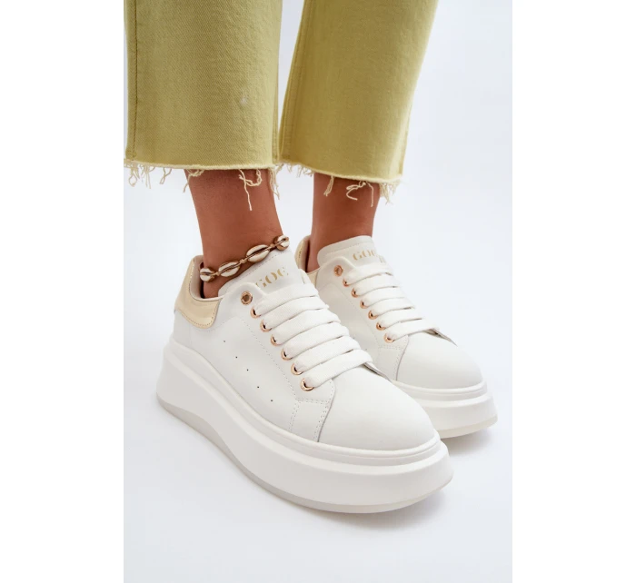 Dámské kožené tenisky GOE NN2N4031 Bílé