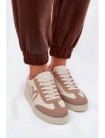 Nízké Dámské Sportovní Boty Z Eko Kůže Béžové Iladira Nízké Dámské Sportovní Boty Z Eko Kůže Béžové Iladira