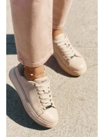 Dámské Tenisky Z Eko Kůže Big Star model 21693183 Béžové - Big Star Shoes