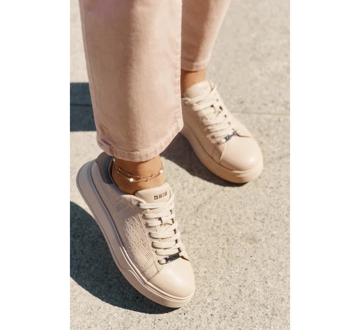 Dámské Tenisky Z Eko Kůže Big Star model 21693183 Béžové - Big Star Shoes