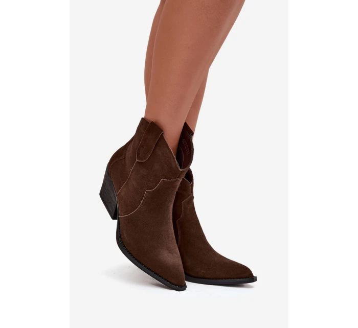 Nakopávací dámské kožené boty z přírodního semiše čokoládové Beretta Nakopávací dámské kožené boty z přírodního semiše čokoládové Beretta