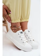 Dámské krajkové tenisky na platformě LEE ISLA LACE WOMEN LOW 50261003.1FG Bílé