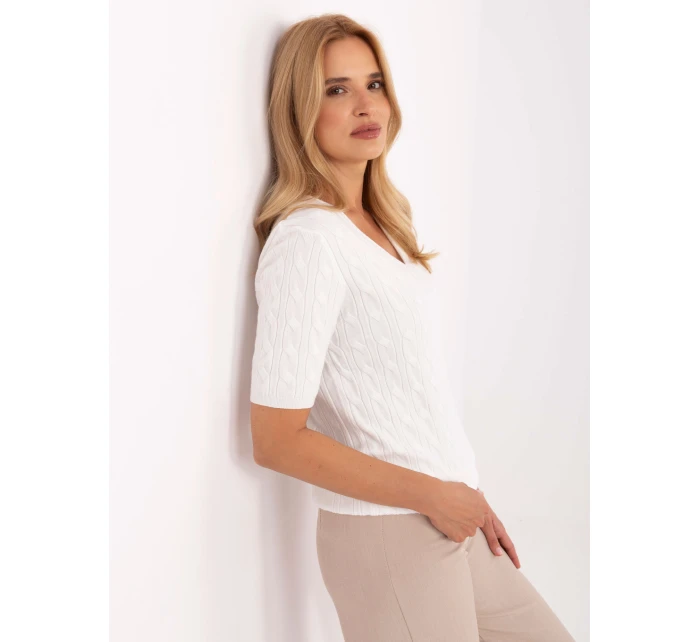 Sweter PM SW B model 21305690 ecru - FPrice Sweter PM SW B model 21305690 ecru - FPrice