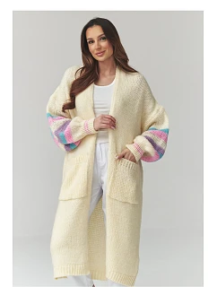 Svetr na zapínání  model 226868 Makadamia