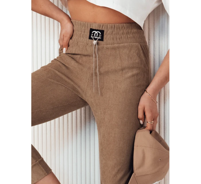 Dámské tepláky DERCY camel FashionStreet UY2045