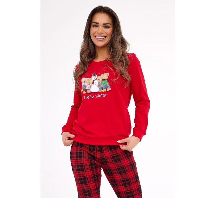 Cornette 671/421 Zimní dlouhé/r Vánoční 3XL-5XL dámské pyžamo