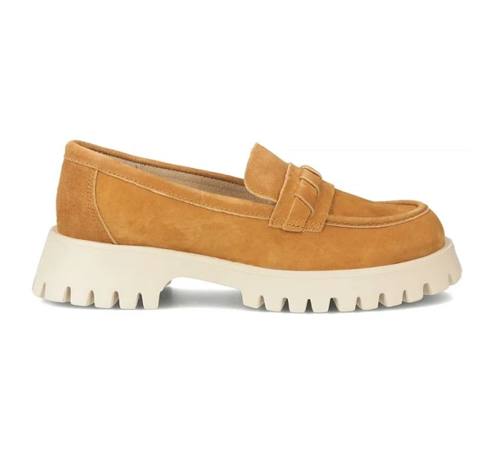 Dámské semišové kožené polobotky lords camel Filippo DP7554