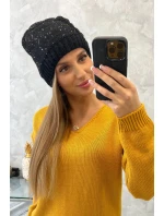 Dámská čepice černá model 18752241 - K-Fashion Dámská čepice černá model 18752241 - K-Fashion