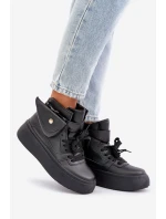 Vysoké sneakersy s kapsou na platformě černé Saramis Vysoké sneakersy s kapsou na platformě černé Saramis