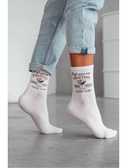Bavlněné dámské ponožky Bílé model 21690181 - Milena