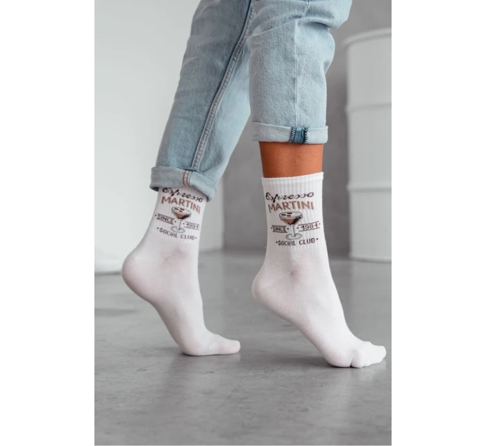 Bavlněné dámské ponožky Bílé model 21690181 - Milena