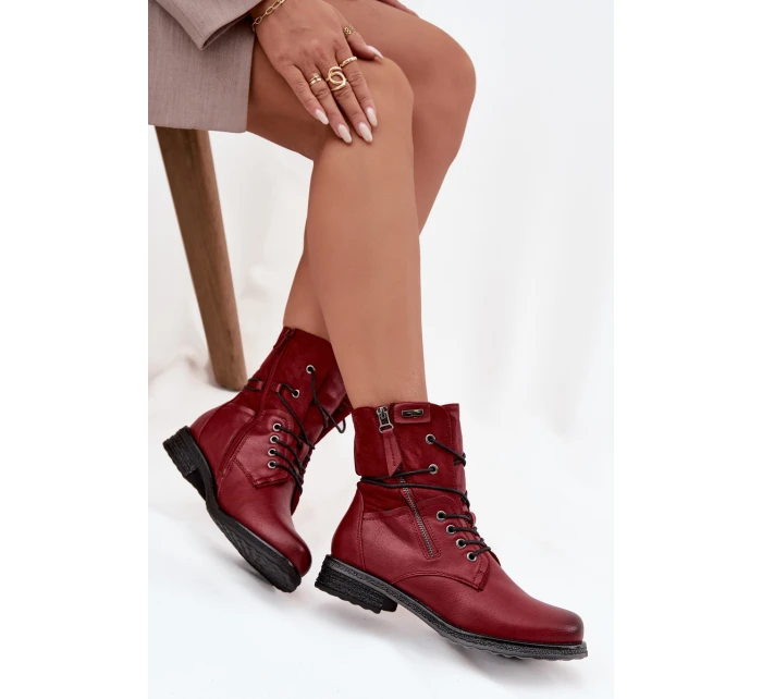 Dámské kotníkové boty Perfecto – bordó Dámské kotníkové boty Perfecto – bordó