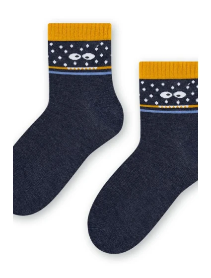 Chlapecké vzorované ponožky 014 JEANS MELANGE 29-31