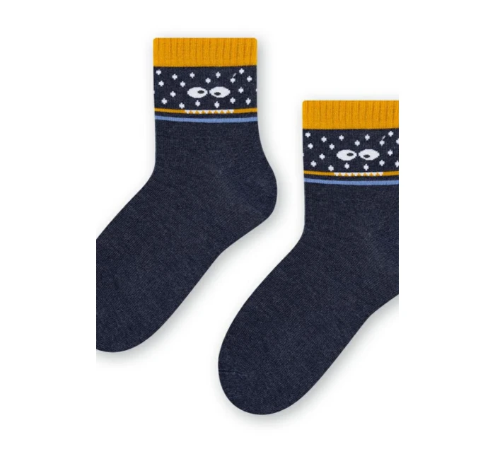 Chlapecké vzorované ponožky 014 JEANS MELANGE 29-31