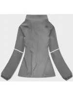 Tmavě šedá tenká mikina se zipem (20325)