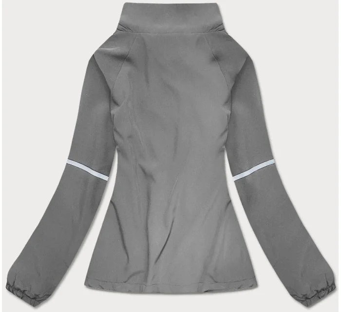 Tmavě šedá tenká mikina se zipem (20325)