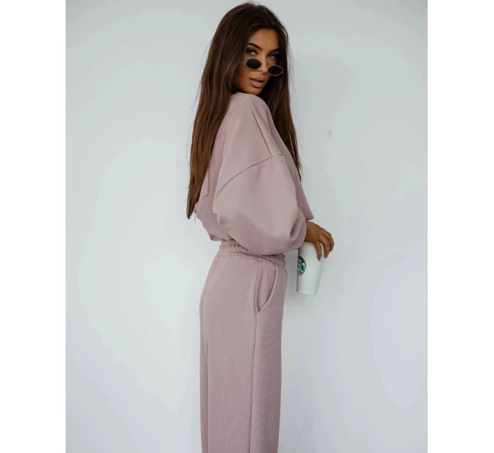 Dámský komplet s  v pudrově růžové barvě mikina a kalhoty model 21470481 - Moon