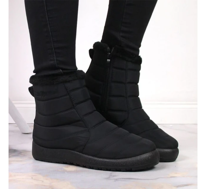 Nepromokavé sněhové boty na zip NEWS W EVE181A černé