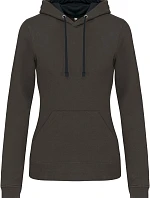 Kariban K 465 Dámská mikina s kontrastní kapucí 20.K465 dark grey/black