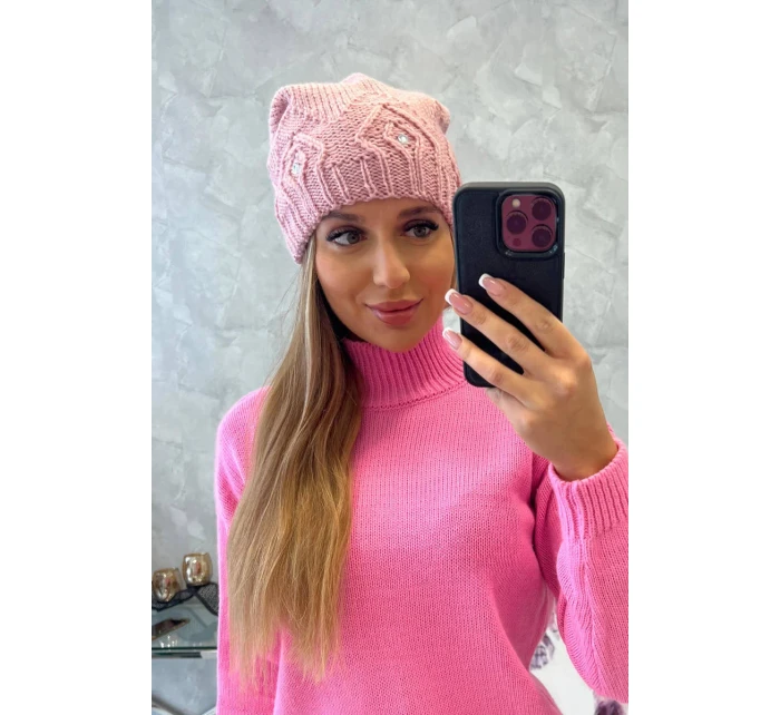 Dámská čepice Ramona K383 powder pink