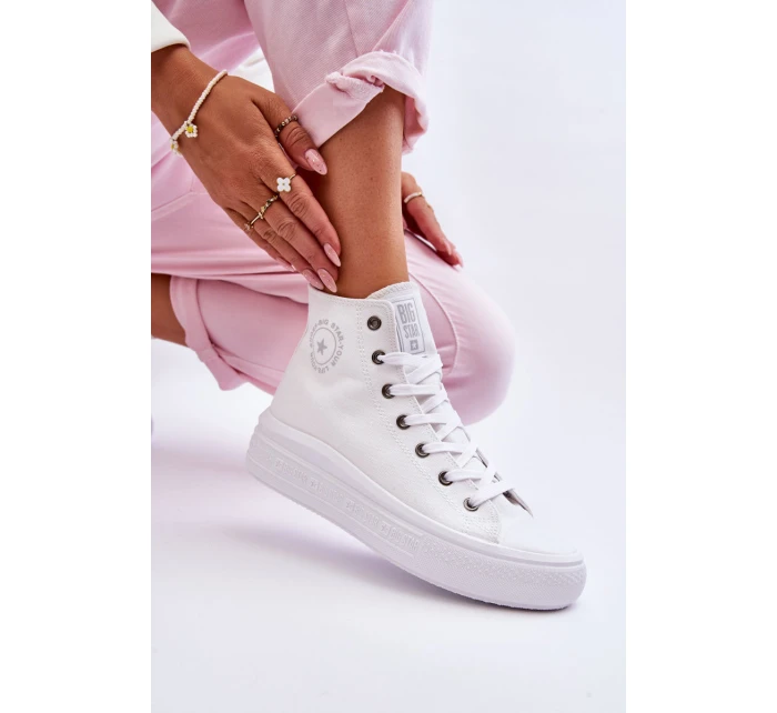 Dámské vysoké tenisky Big Star LL274A183 Bílé