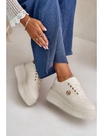 Sneakersy Sportovní Boty Dámské Zateplené Na Masivní Podešvi Béžové Verissha Sneakersy Sportovní Boty Dámské Zateplené Na Masivní Podešvi Béžové Verissha