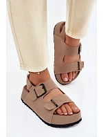 Semišové sandály na platformě Big Star model 22064119 Béžové - Big Star Shoes