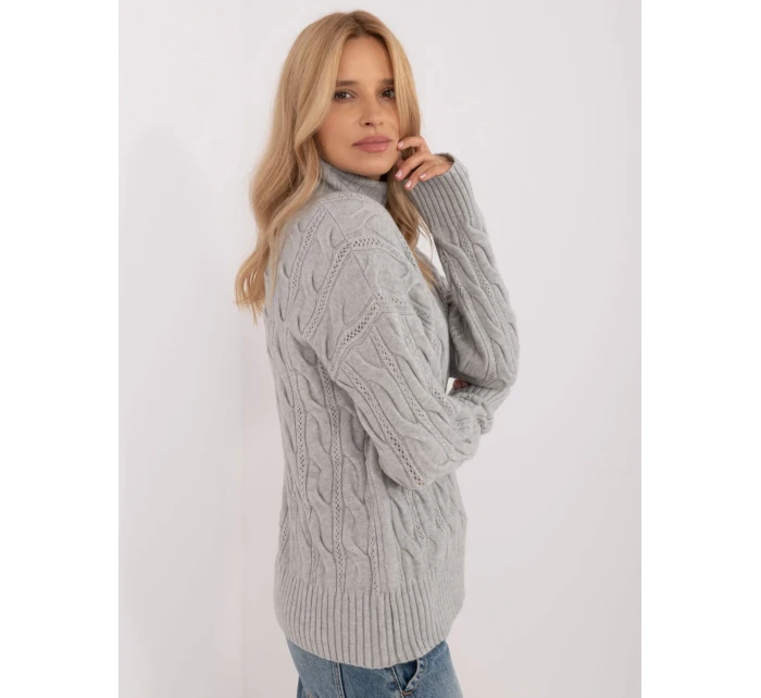 Sweter AT SW model 20463705 szary - FPrice Sweter AT SW model 20463705 szary - FPrice