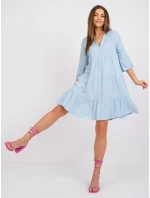 Šaty D73761M30214A2 světle modré