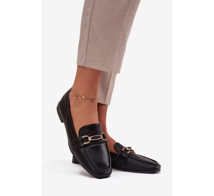 Dámské loafers polobotky s ozdobou Priscelle – černé