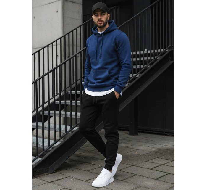 Pánská mikina s kapucí modrá Dstreet model 21962540 - FashionStreet Pánská mikina s kapucí modrá Dstreet model 21962540 - FashionStreet