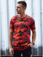 Pánské oranžové moro tričko Dstreet RX5592